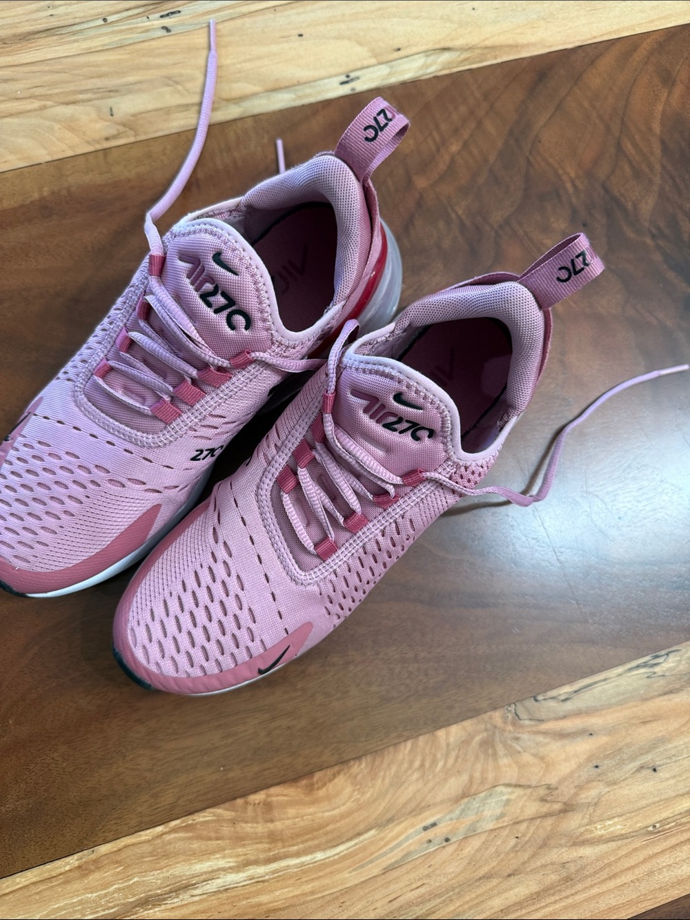 Nike Kids Pink Lace-Up Athletic Sneakers